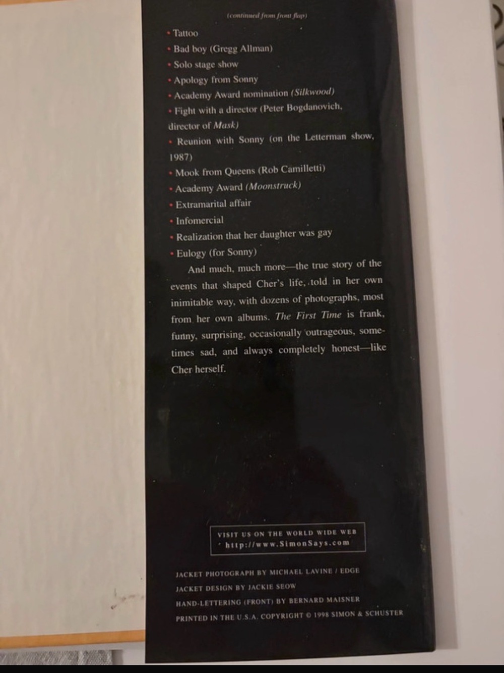 Cher-The First Time Hardback Book - Picture 3 of 4